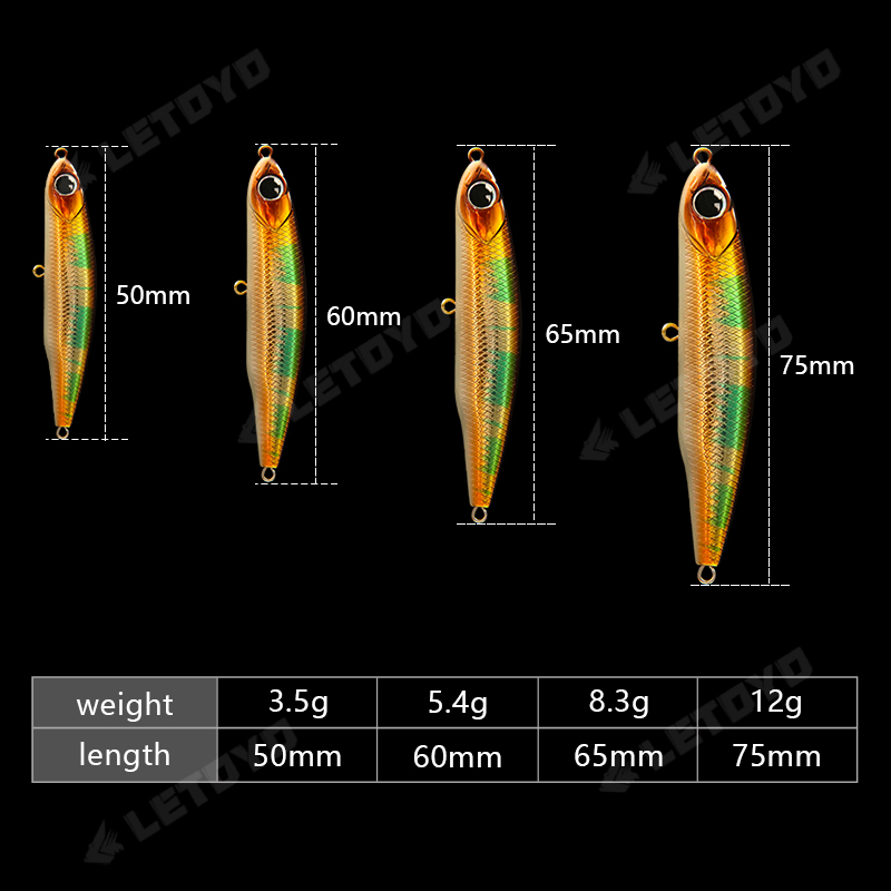 LETOYO Sinking Pencil 17g 12g- - Fishing Lure Spinnerbait recension och pris