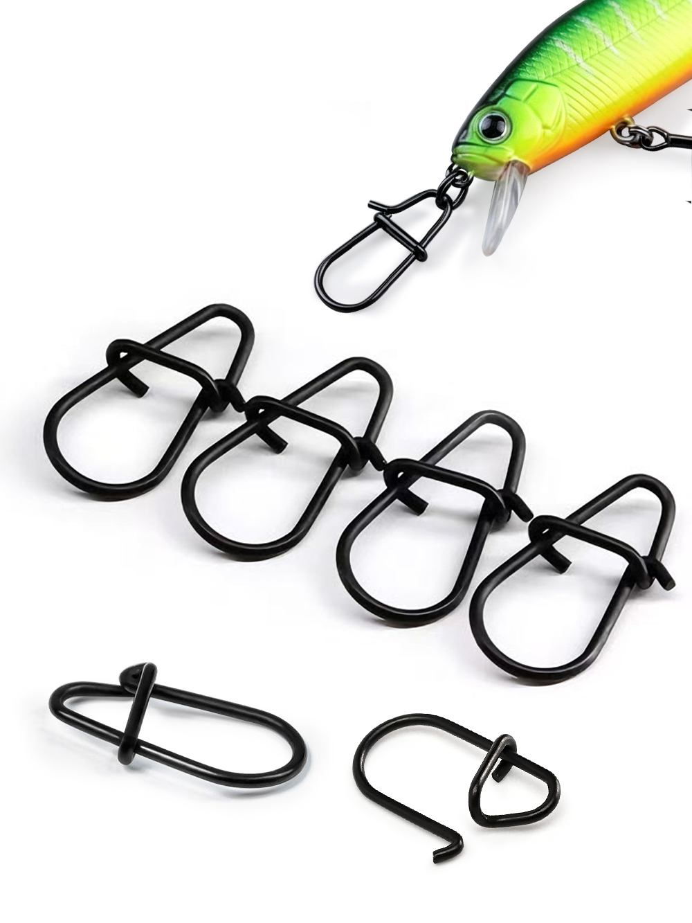 GOBAIT 100Pcs Black Stainless  - Fishing Lure Spinnerbait recension och pris